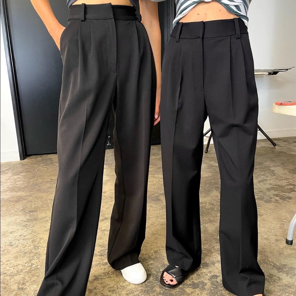 Favorite Daughter Black Satin Favorite Pant